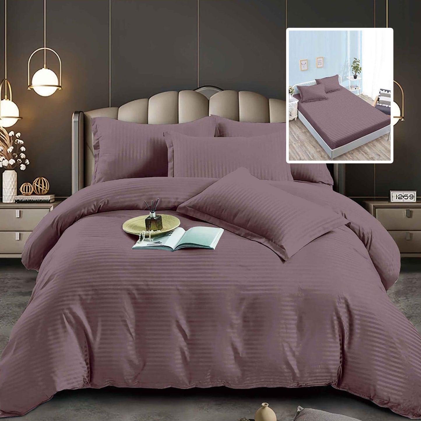 Lenjerie pat damasc-policoton, husă universală 160/180x200 cm