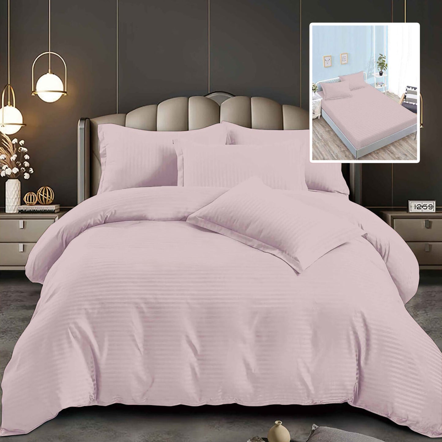 Lenjerie pat damasc-policoton, husă universală 160/180x200 cm