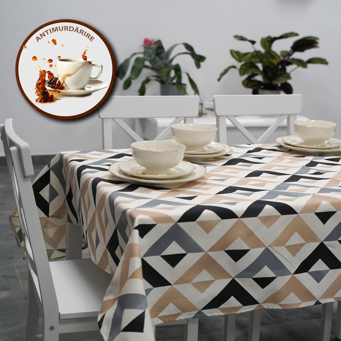 Față de masă antimurdărie, 100% bumbac