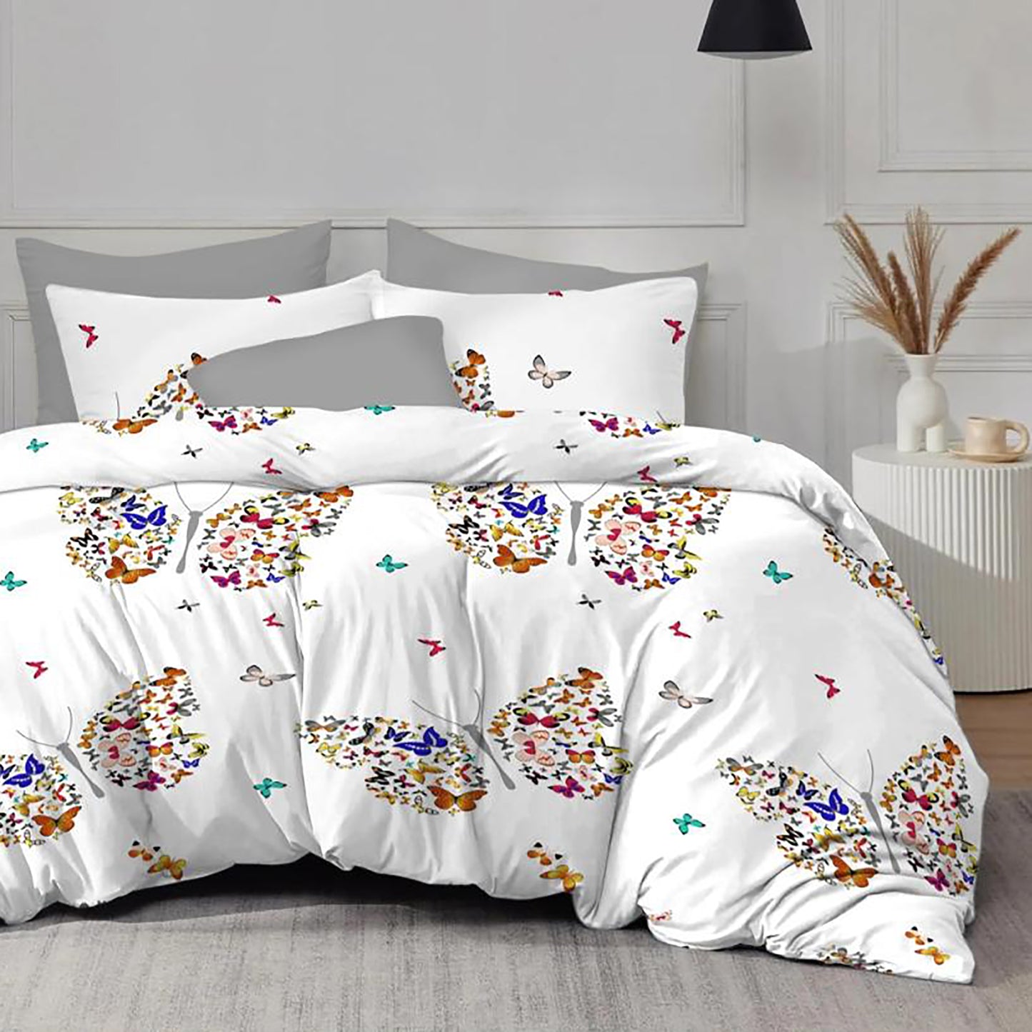 Lenjerie de pat Evolution, 4 piese, fluturi