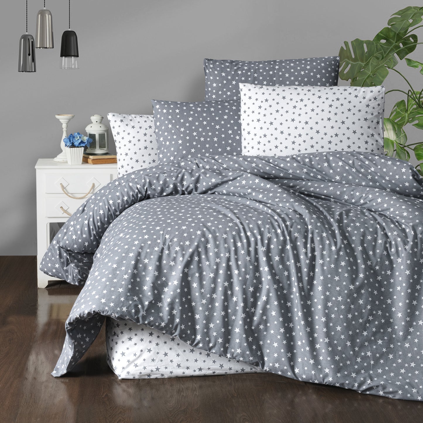 Lenjerie de pat bumbac ranforce, 4 piese