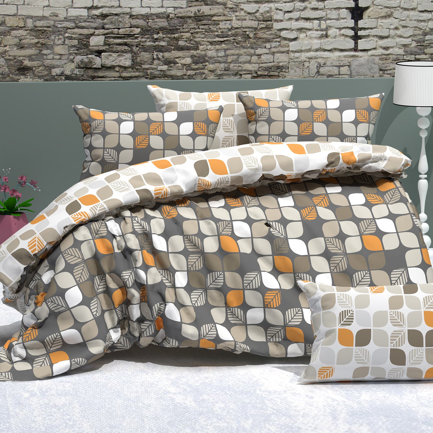 Lenjerie de pat bumbac ranforce, 4 piese