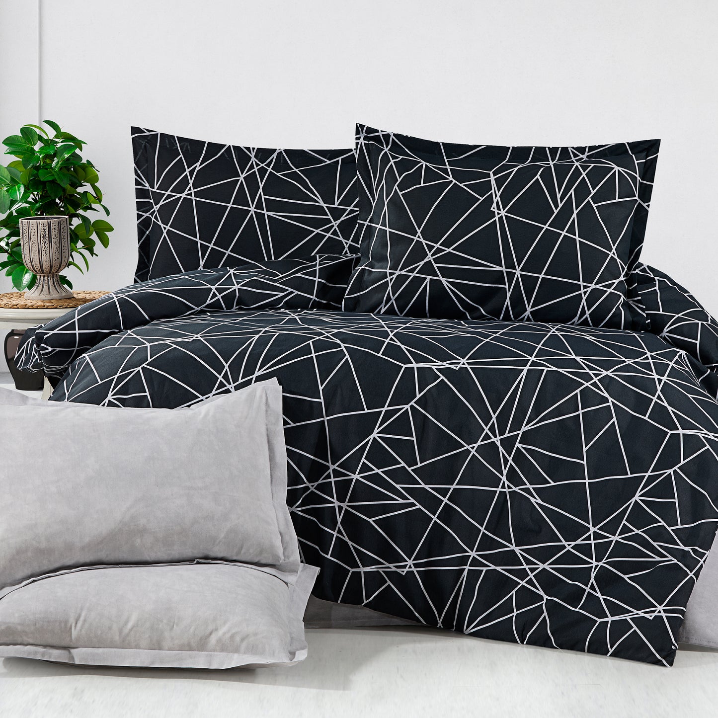 Lenjerie de pat bumbac ranforce, 4 piese