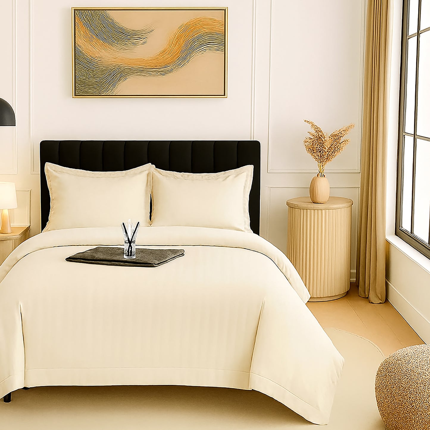 Lenjerie de pat damasc-policoton, 4 piese