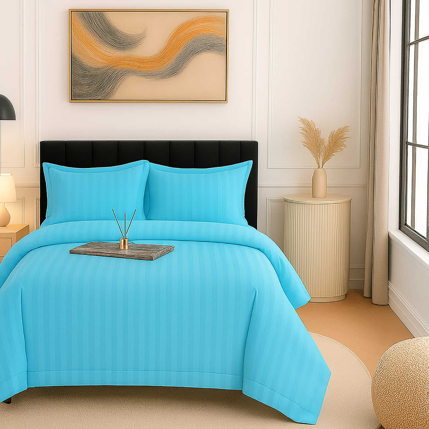 Lenjerie de pat damasc-policoton, 4 piese