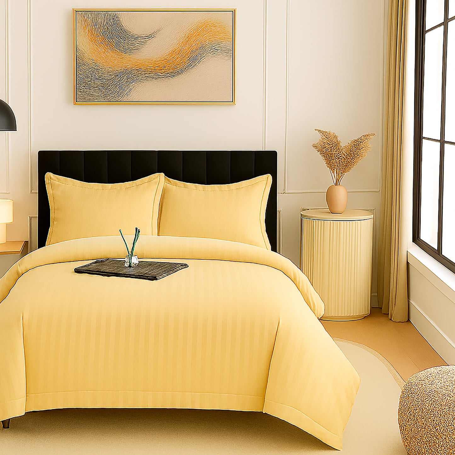 Lenjerie de pat damasc-policoton, 4 piese