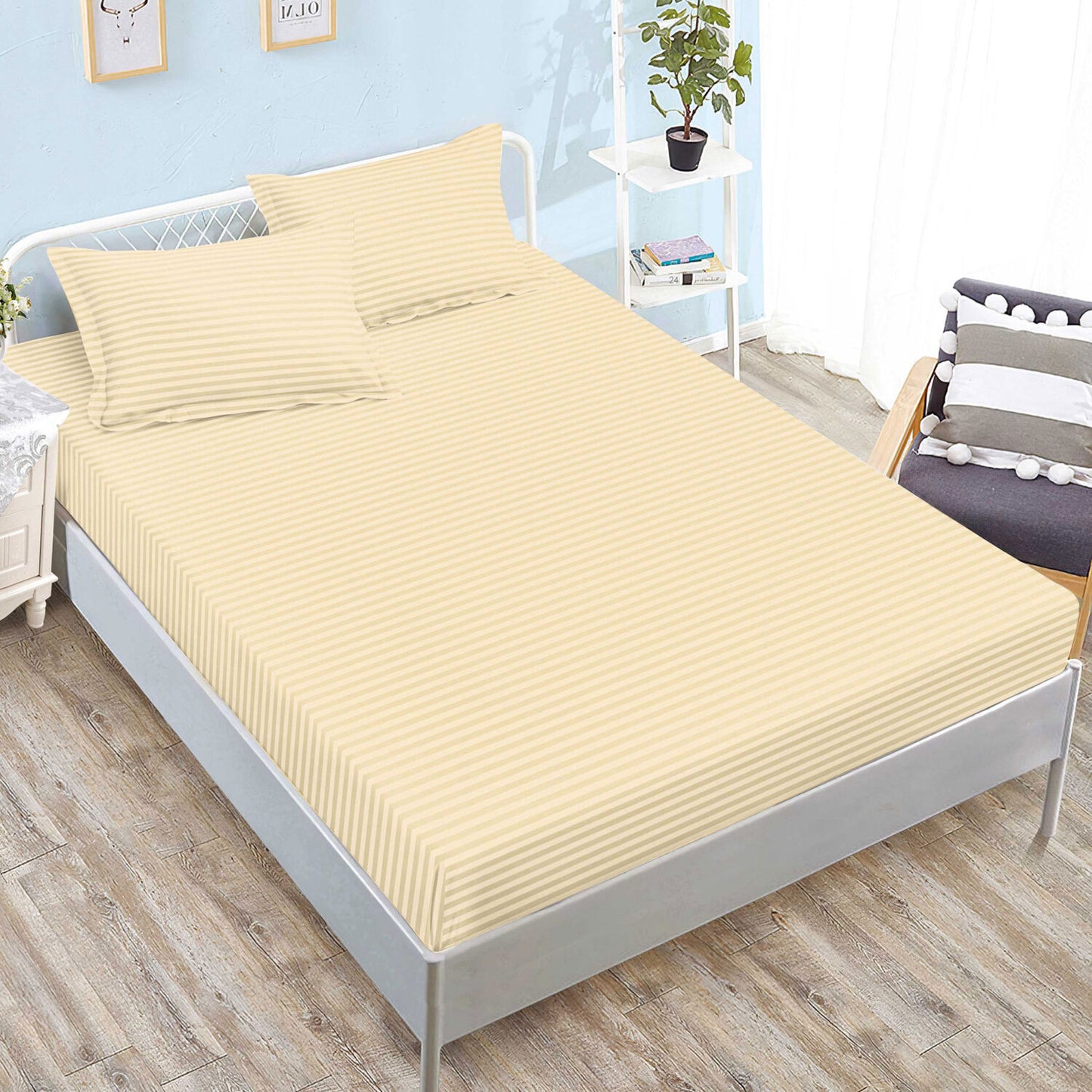 Set husă pat damasc-policoton 160/180x200 cm+2 fețe pernă