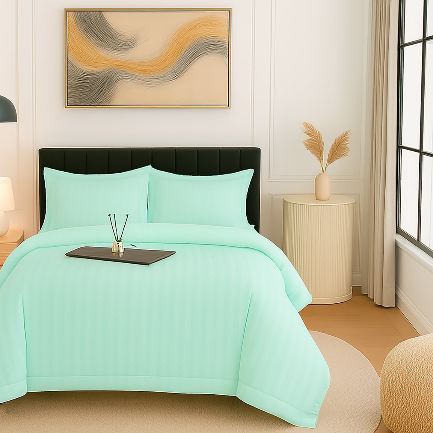 Lenjerie de pat damasc-policoton, 4 piese