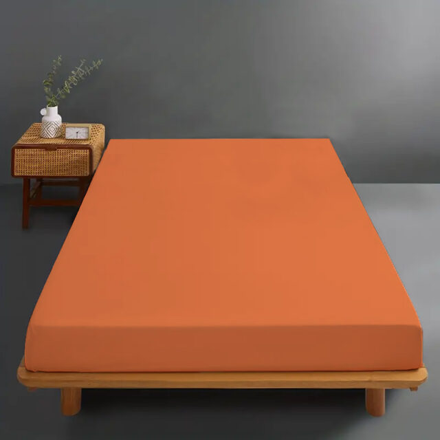 Husă de pat 100% bumbac, portocaliu