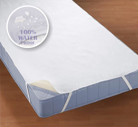 Protecție impermeabilă pentru saltea frotir cu elastic, 100% bumbac