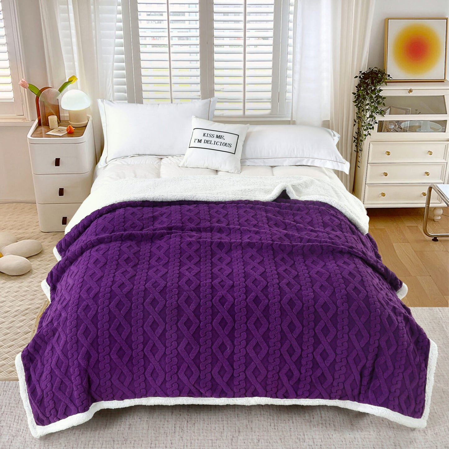 Pătură cu blăniță, pufoasă, 200 x 230 cm