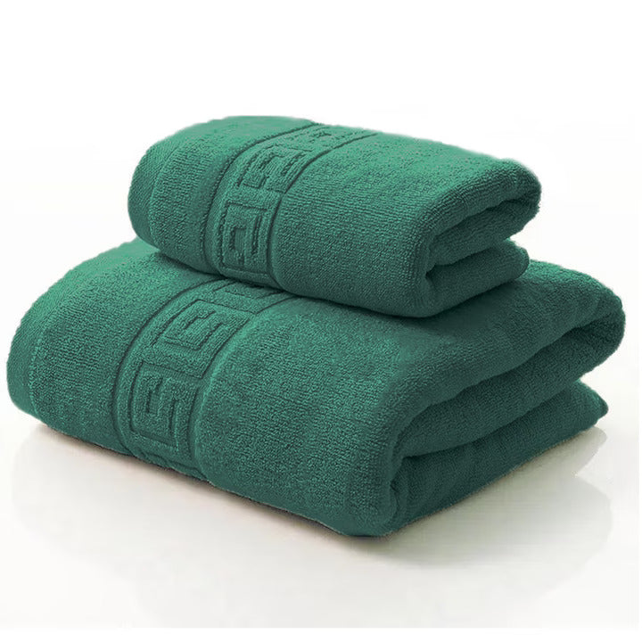 Set 2 Prosoape de baie Bumbac calitate Premium, 50X90 cm, 70x140 cm, Verde