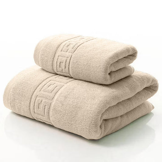 Set 2 Prosoape de baie Bumbac calitate Premium, 50X90 cm, 70x140 cm, Bej
