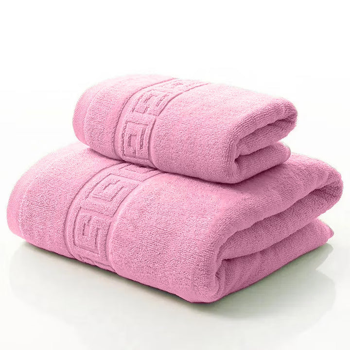 Set 2 Prosoape de baie Bumbac calitate Premium, 50X90 cm, 70x140 cm, Roz
