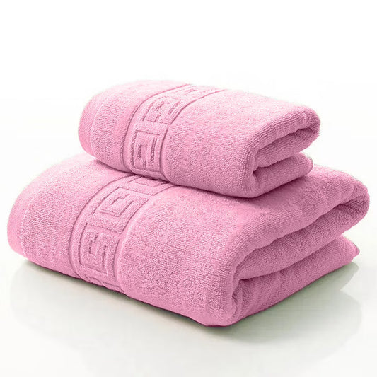 Set 2 Prosoape de baie Bumbac calitate Premium, 50X90 cm, 70x140 cm, Roz
