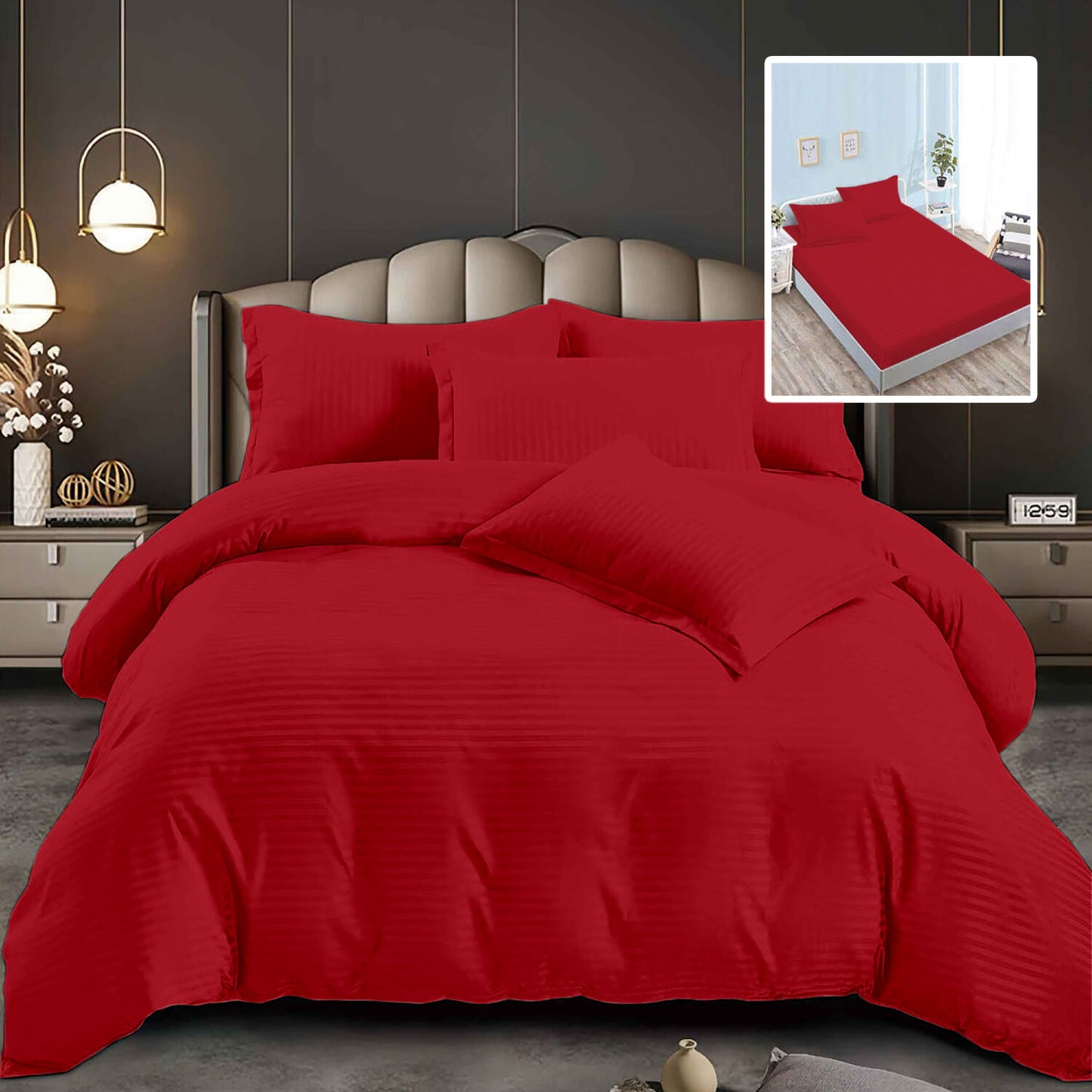 Lenjerie pat damasc-policoton, husă universală 160/180x200 cm