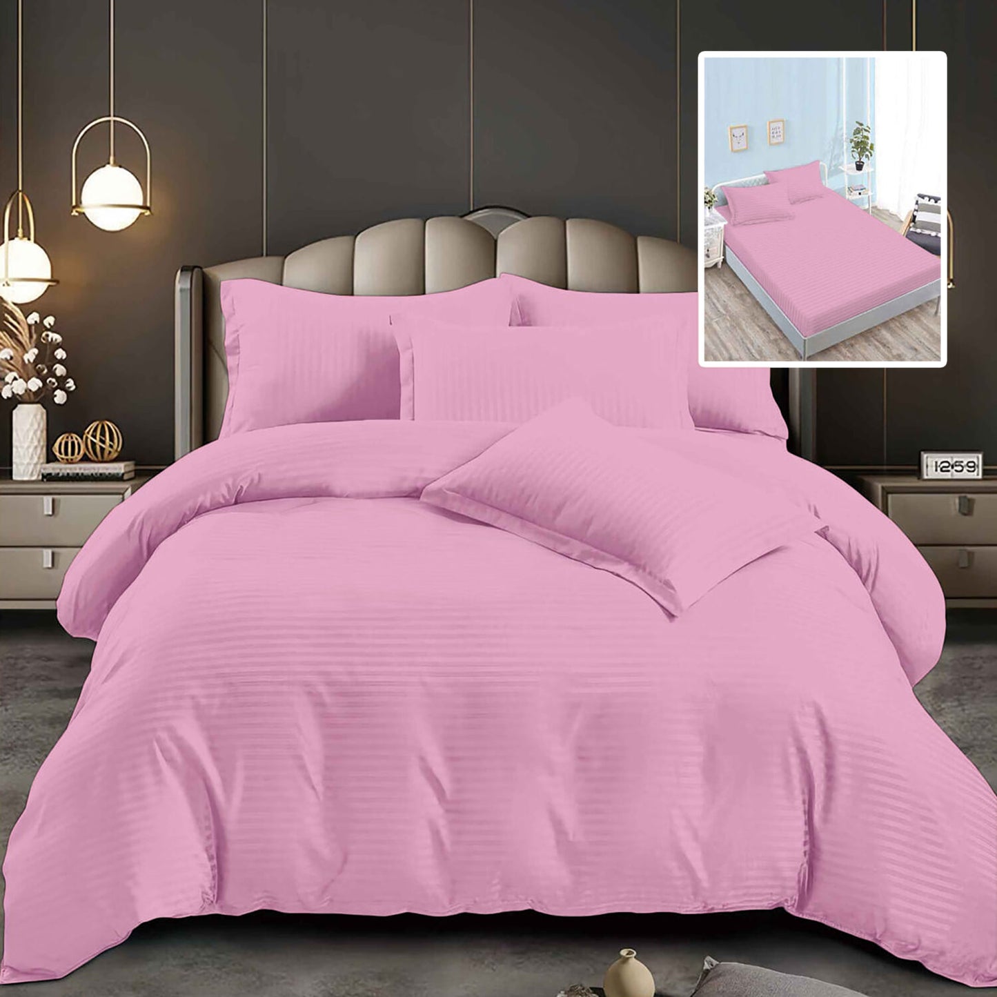 Lenjerie pat damasc-policoton, husă universală 160/180x200 cm