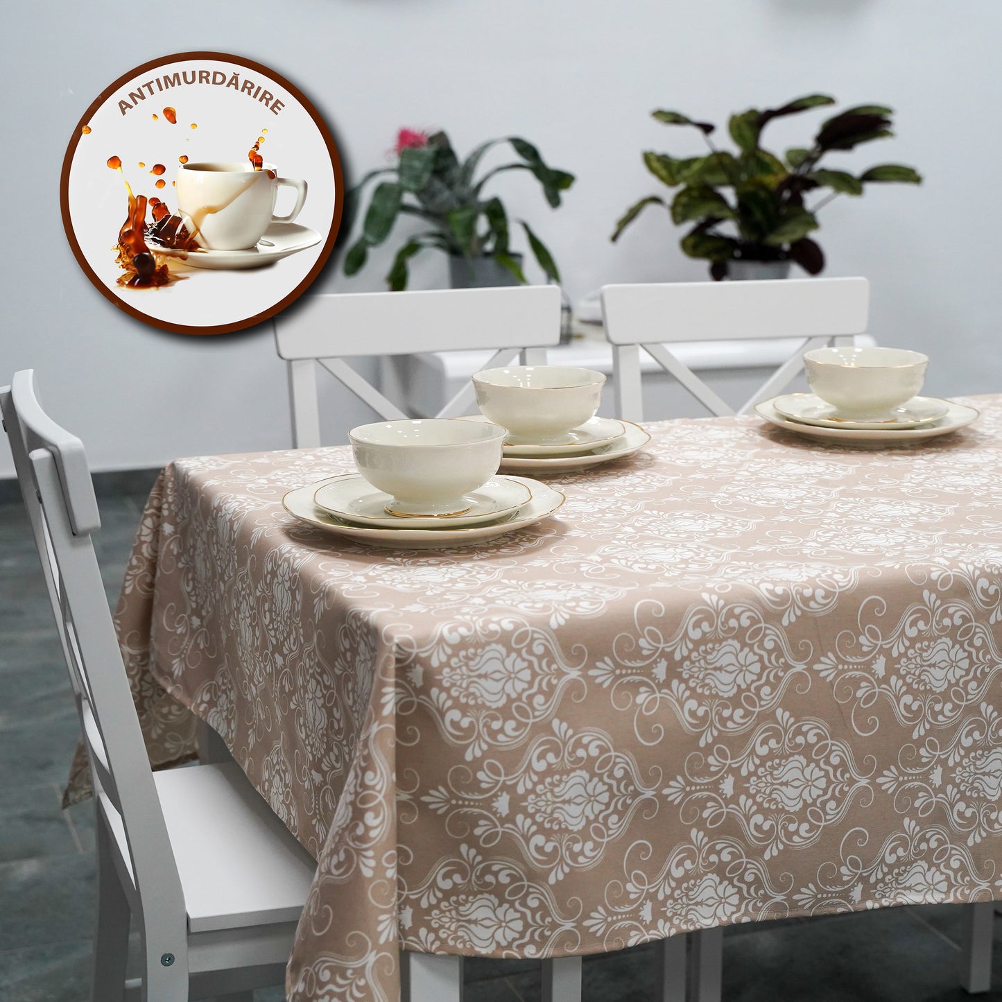 Față de masă antimurdărie, 100% bumbac