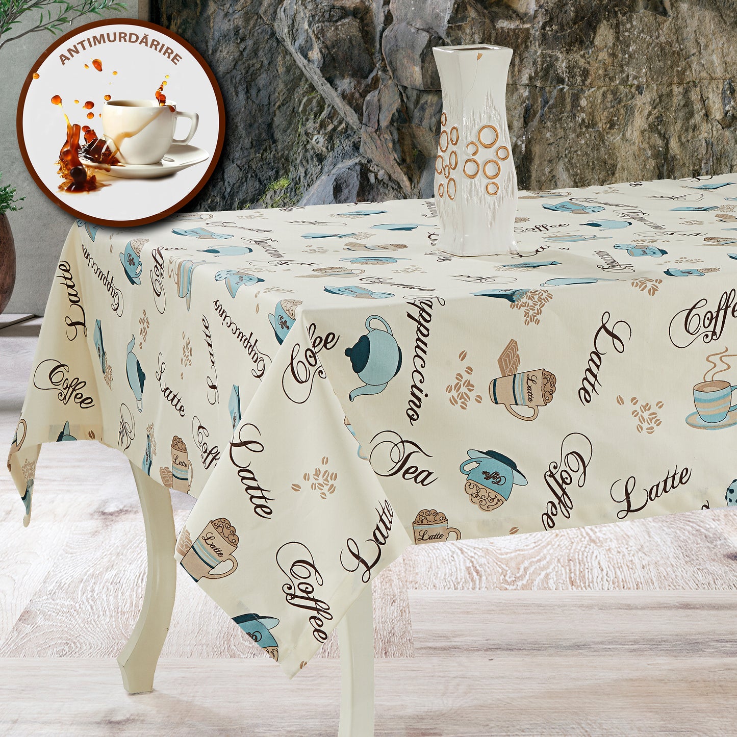 Față de masă antimurdărie, 100% bumbac