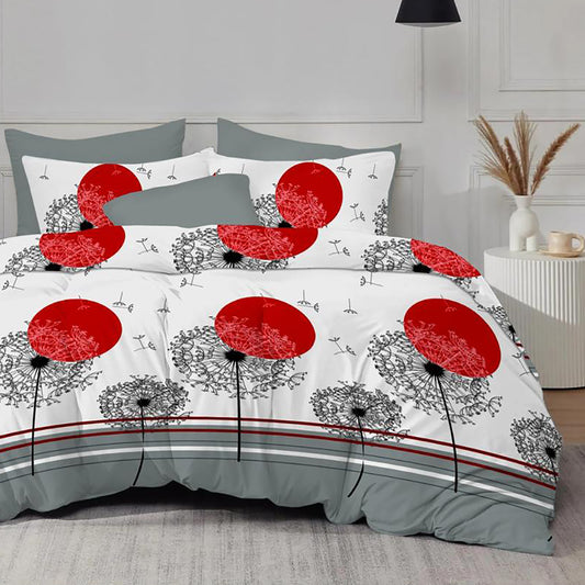 Lenjerie de pat Evolution, 4 piese, păpădii