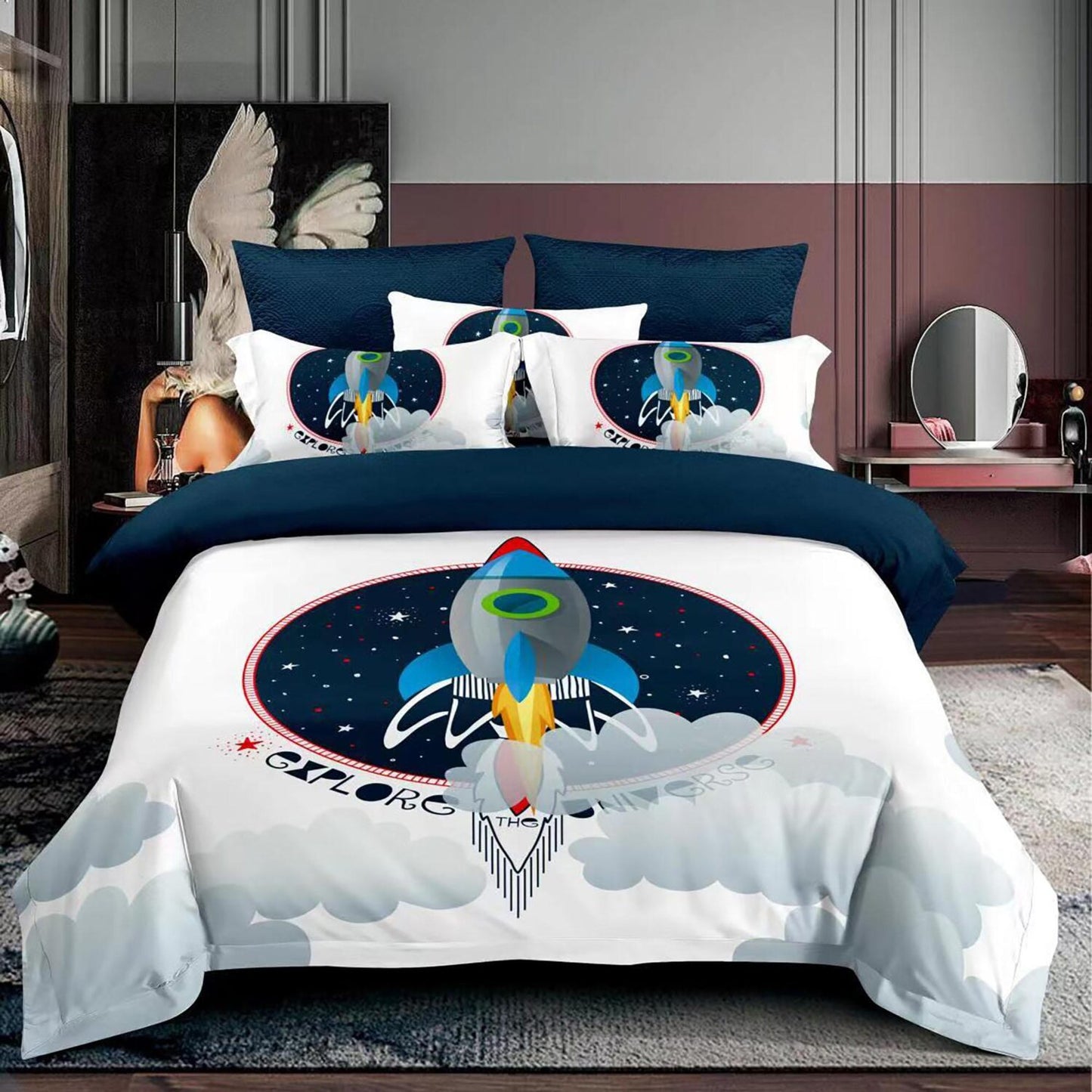 Lenjerie pat 3D, o persoană