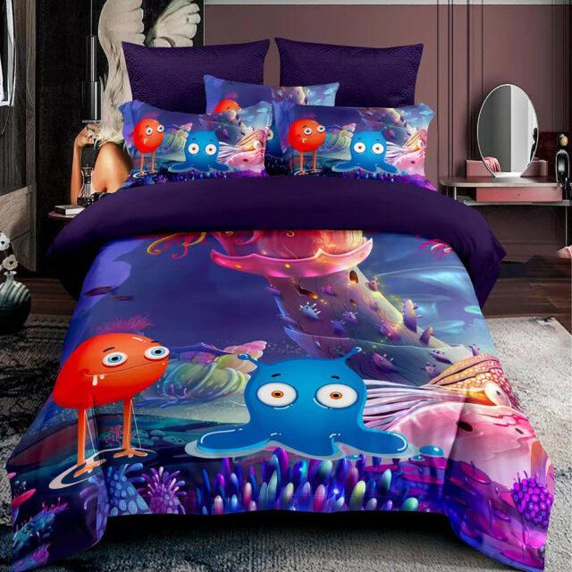 Lenjerie pat 3D, o persoană