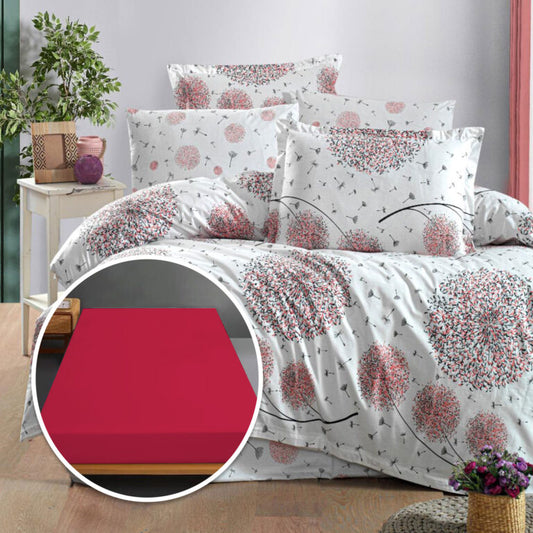 Lenjerie pat 100% bumbac cu husă universală 160/180x200 cm