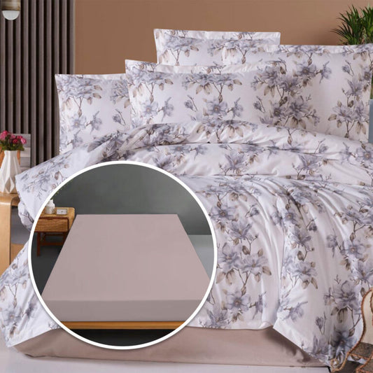 Lenjerie pat 100% bumbac cu husă universală 160/180x200 cm