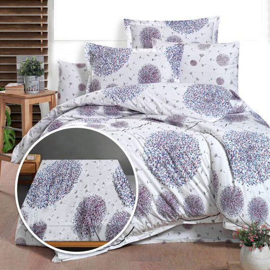 Lenjerie pat 100% bumbac cu husă universală 160/180x200 cm