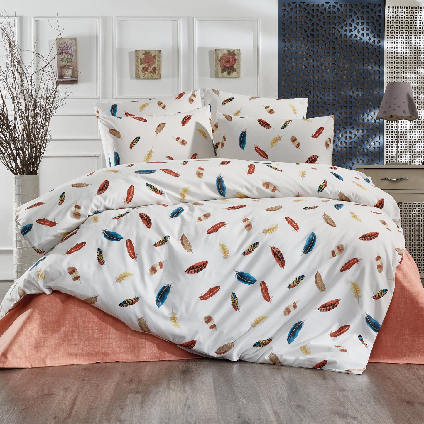 Lenjerie de pat bumbac ranforce, 4 piese