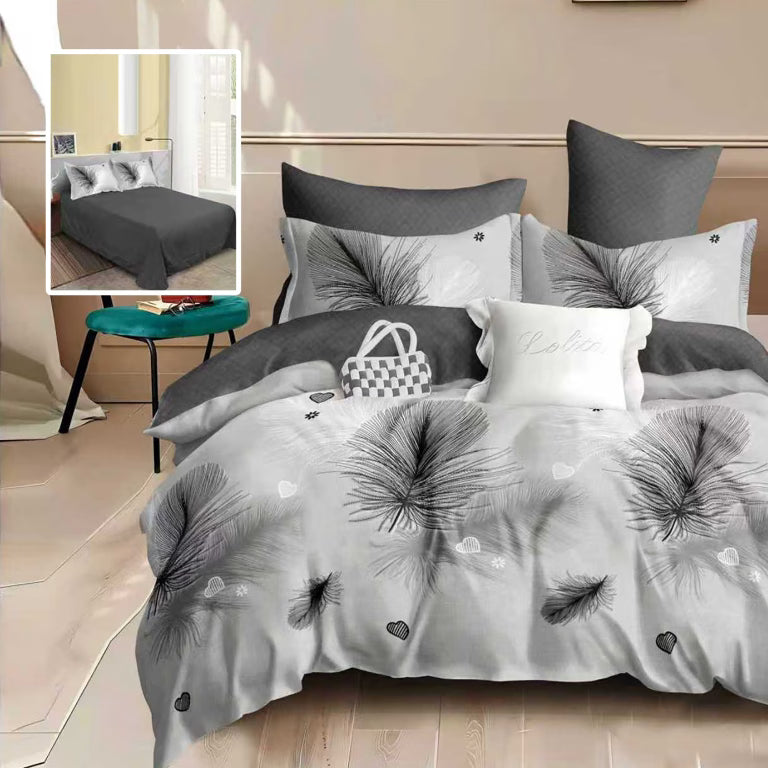 Lenjerie de pat 6 piese, cu cearceaf