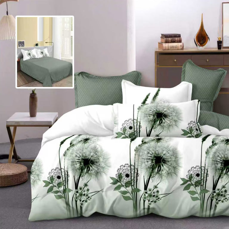 Lenjerie de pat 6 piese, cu cearceaf