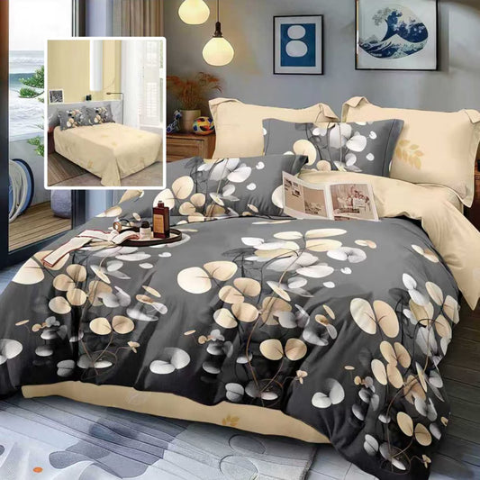 Lenjerie de pat 6 piese, cu cearceaf