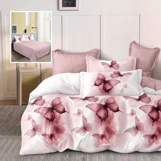 Lenjerie de pat 6 piese, cu cearceaf