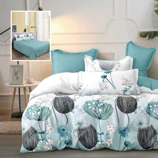 Lenjerie de pat 6 piese, cu cearceaf