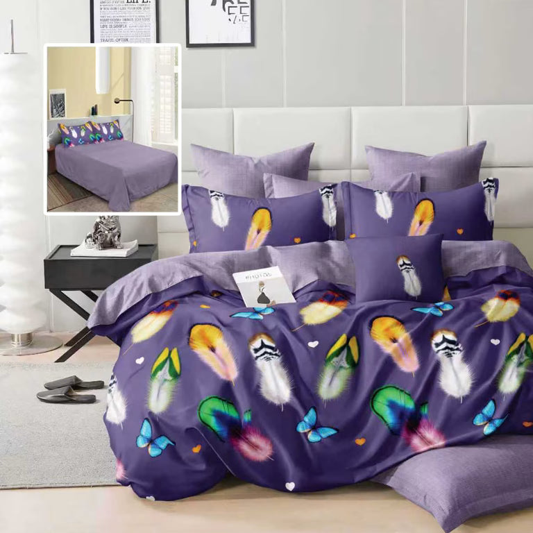 Lenjerie de pat 6 piese, cu cearceaf