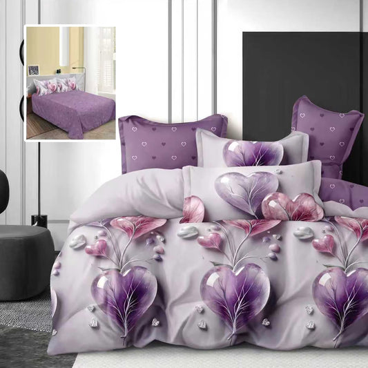 Lenjerie de pat 6 piese, cu cearceaf