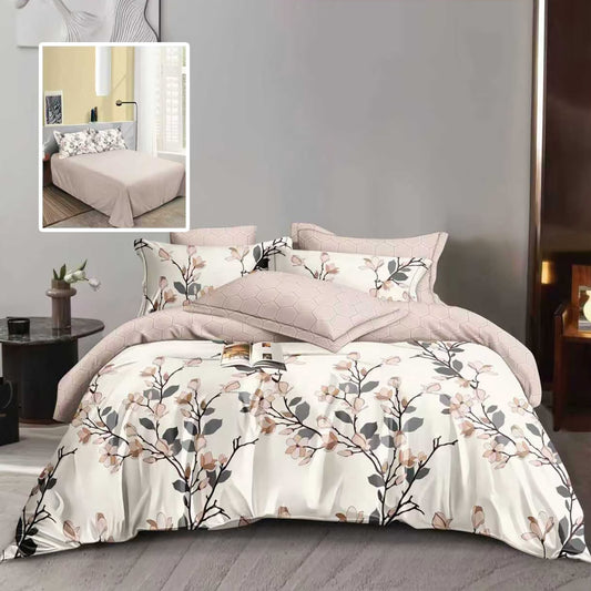 Lenjerie de pat 6 piese, cu cearceaf