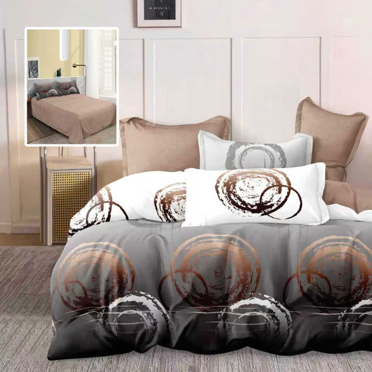 Lenjerie de pat 6 piese, cu cearceaf