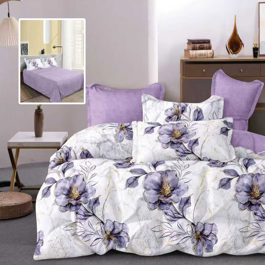 Lenjerie de pat 6 piese, cu cearceaf