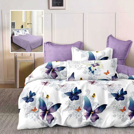 Lenjerie de pat 6 piese, cu cearceaf