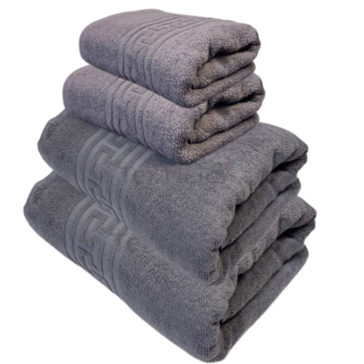 Set 4 prosoape de baie, 50x90 și 70x140 cm