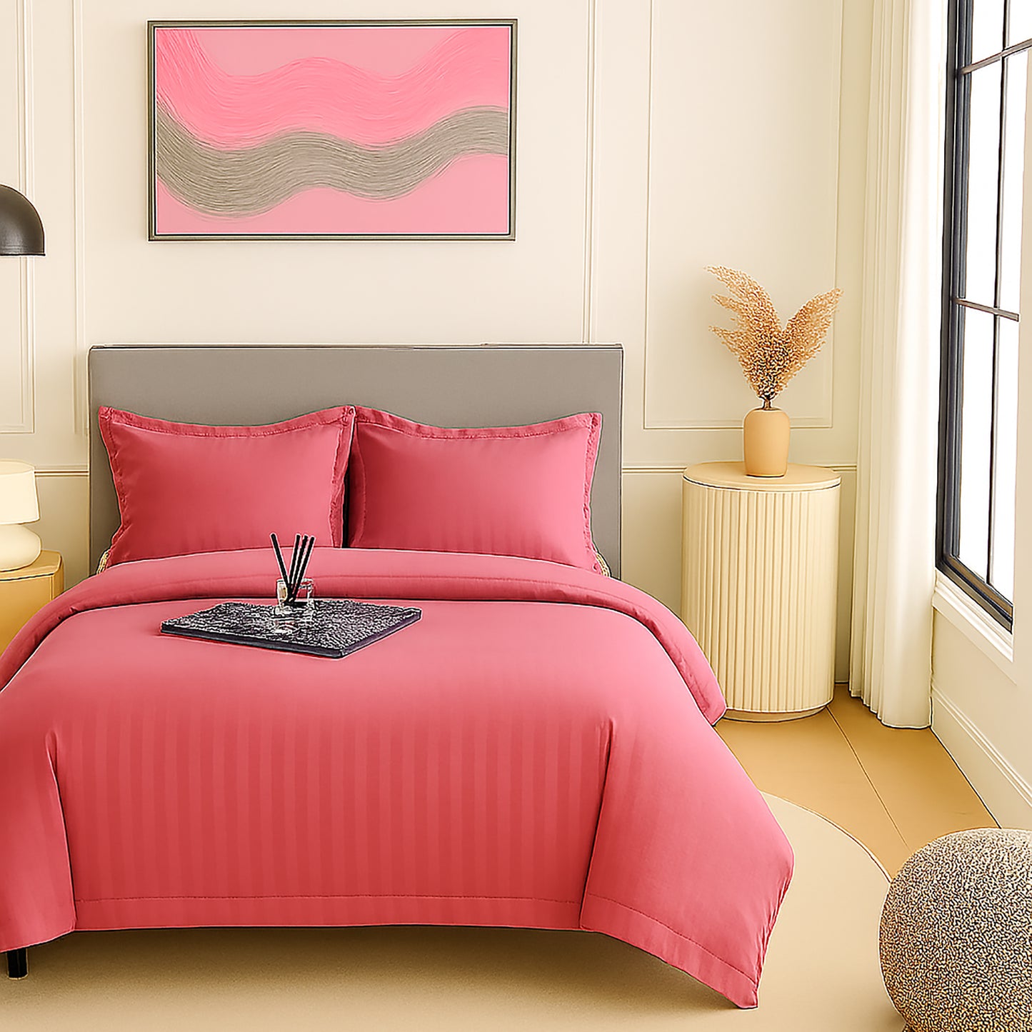 Lenjerie de pat damasc-policoton, 4 piese