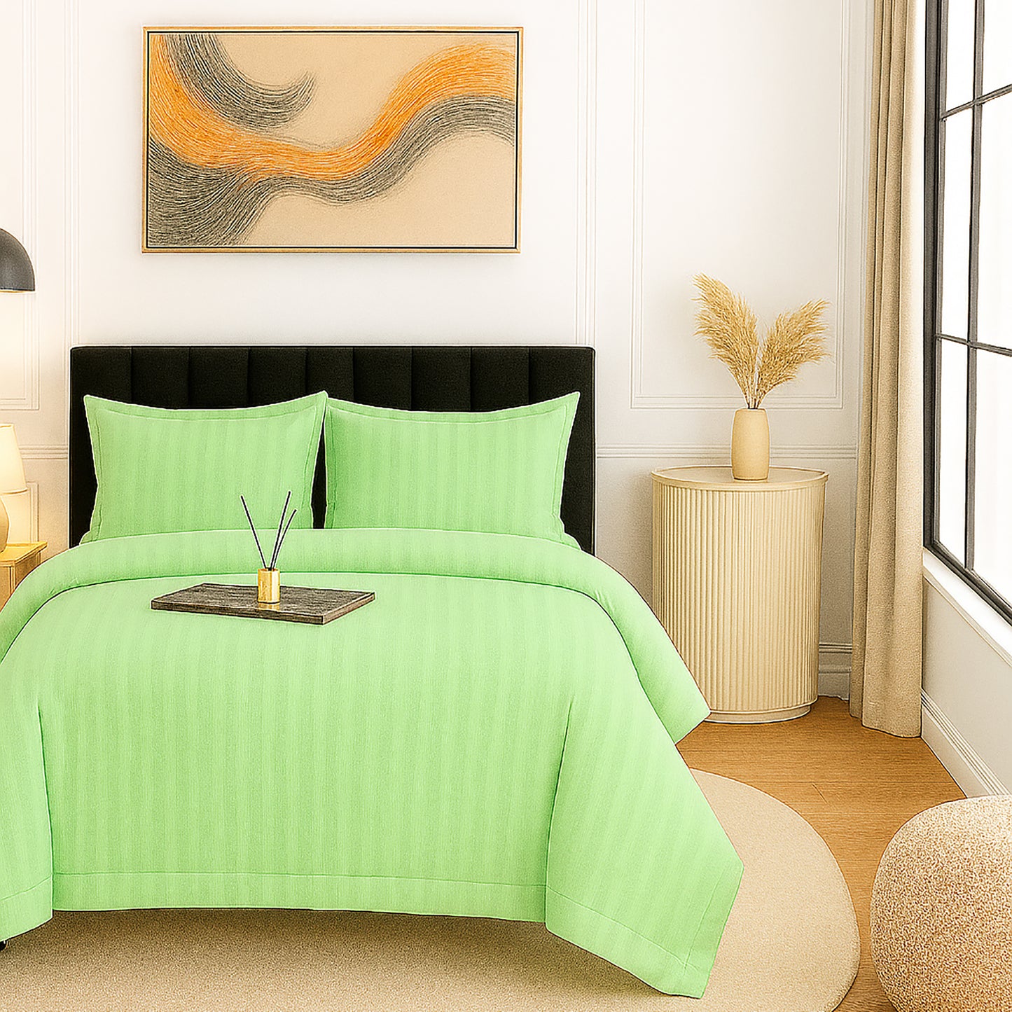 Lenjerie de pat damasc-policoton, 4 piese