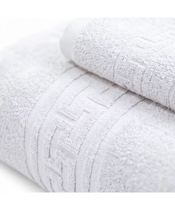 Alternative view of Set 2 Prosoape Ultra Soft, 100% Bumbac, Fir Dublu, 500 g/mp, 50x90 cm + 70x140 cm, alb