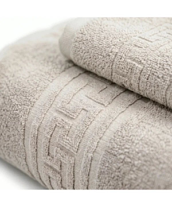 Alternative view of Set 2 Prosoape Ultra Soft, 100% Bumbac, Fir Dublu, 500 g/mp, 50x90 cm + 70x140 cm, gri