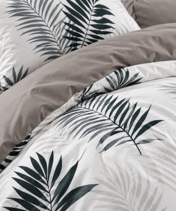 Alternative view of Lenjerie de pat Grădini Dobrogene, 6 piese, două fețe, 100% bumbac percale, alb