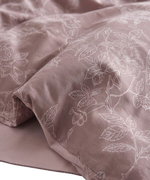 Lenjerie de pat Brize Dunărene, 100% bumbac satinat, 4 piese, cearceaf 240 x 260 cm, roz - imagine 3