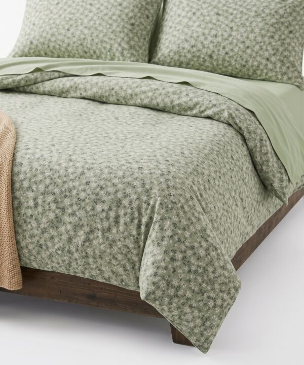 Alternative view of Lenjerie de pat, 4 piese, cearceaf cu elastic universal 160/180 x 200 cm, verde