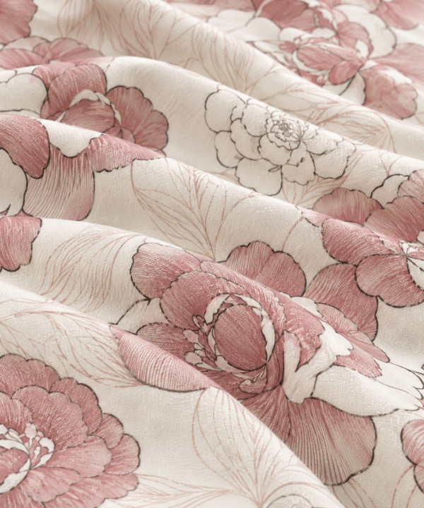 Alternative view of Lenjerie de pat Grădini Dobrogene, 6 piese, două fețe, 100% bumbac percale, roz